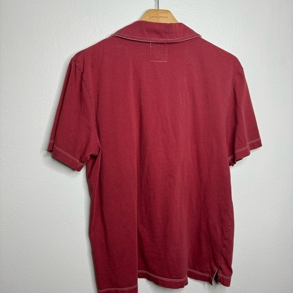 Billy Reid Men's Pensacola Slim Fit Polo Shirt Short Sleeve Red - Picture 6 of 10